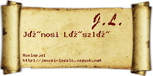 Jánosi László névjegykártya