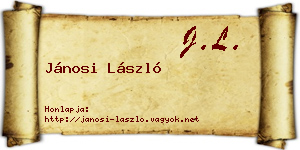 Jánosi László névjegykártya