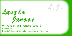 laszlo janosi business card