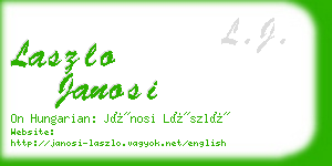 laszlo janosi business card